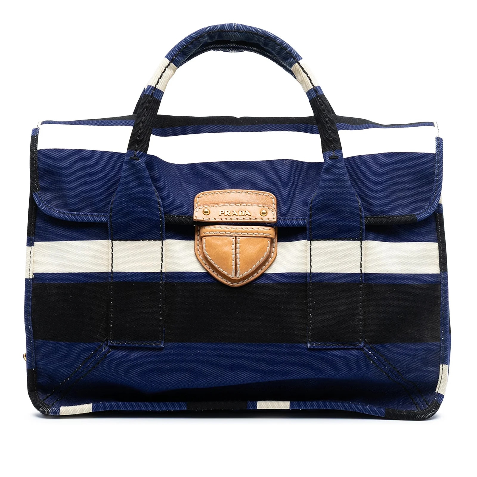 Prada — Canapa Pattina Satchel — Handbag — resale