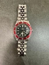 Tudor — Tudor Black Bay Heritage Red Bezel Leather Strap 79230R From Japan — Watch — resale