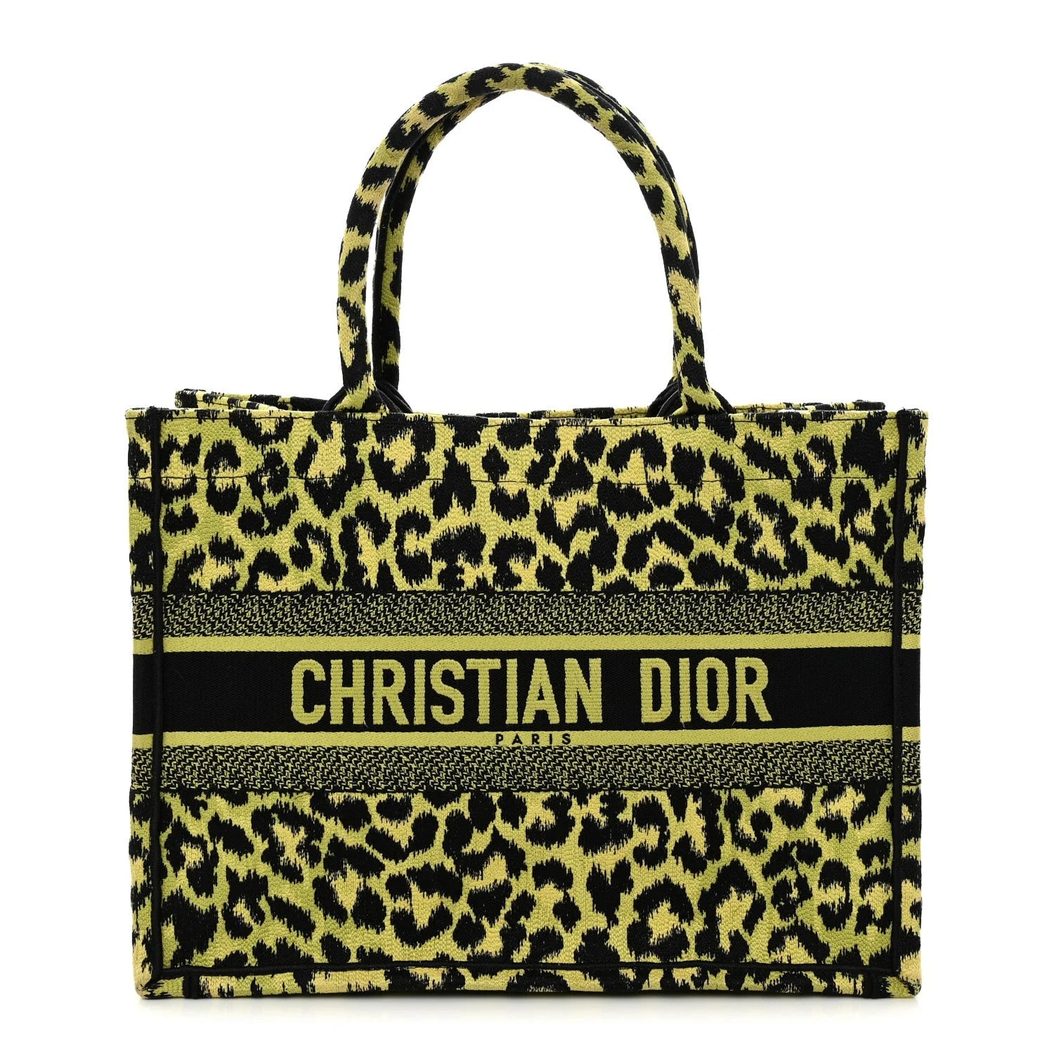 Dior — Mizza Embroidered Medium Leopard Book Tote Pop — Handbag — resale