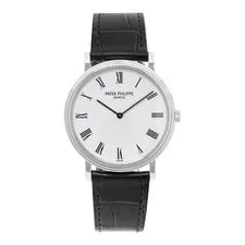 Patek Philippe — Patek Philippe Calatrava 35mm 18k Yellow Gold White Dial 5120J-001 — Watch — resale