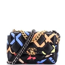 Chanel — Chanel 19 Flap Quilted and Printed Medium — Handbag — resale