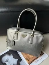 Prada — Auth Prada Metallic Boston Top Handle — Handbag — resale