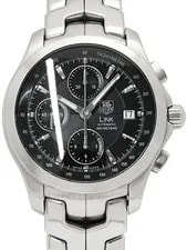 Tag Heuer — TAG Heuer Link Chronograph CJF2110.BA0576 41mm Black Dial Stainless Steel #T383 — Watch — resale
