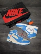 Size 10.5 - Jordan 1 Retro OG x Off-White High UNC — Sneaker — resale