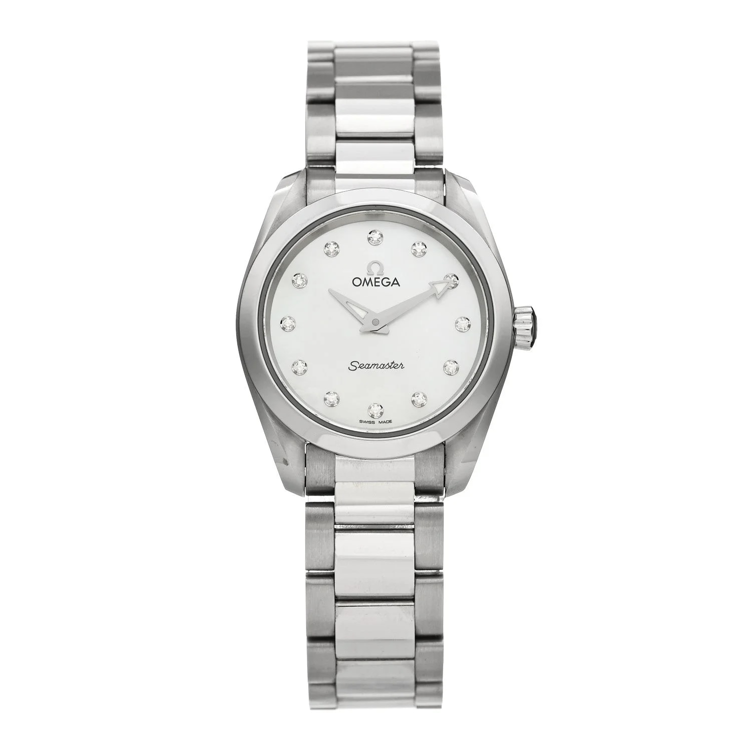 Omega — Stainless Steel Diamond Mother of Pearl 28mm Seamaster Aqua Terra Quartz 220.10.28.60.55.001 — Watch — resale