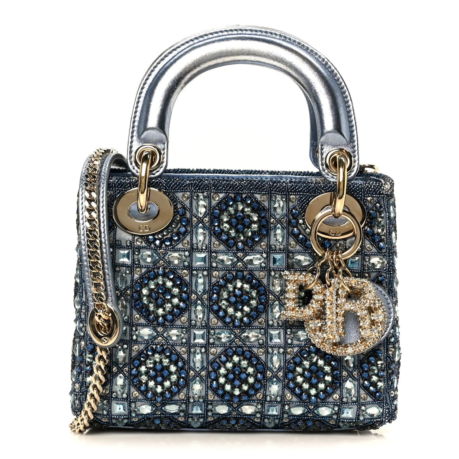 Dior — Metallic Celestial Bead Embroidery Mini Lady Dior — Handbag — resale