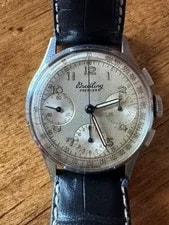 Breitling — 1940's Stainless Breitling Premier Triple Register Chronograph Ref 787 — Watch — resale