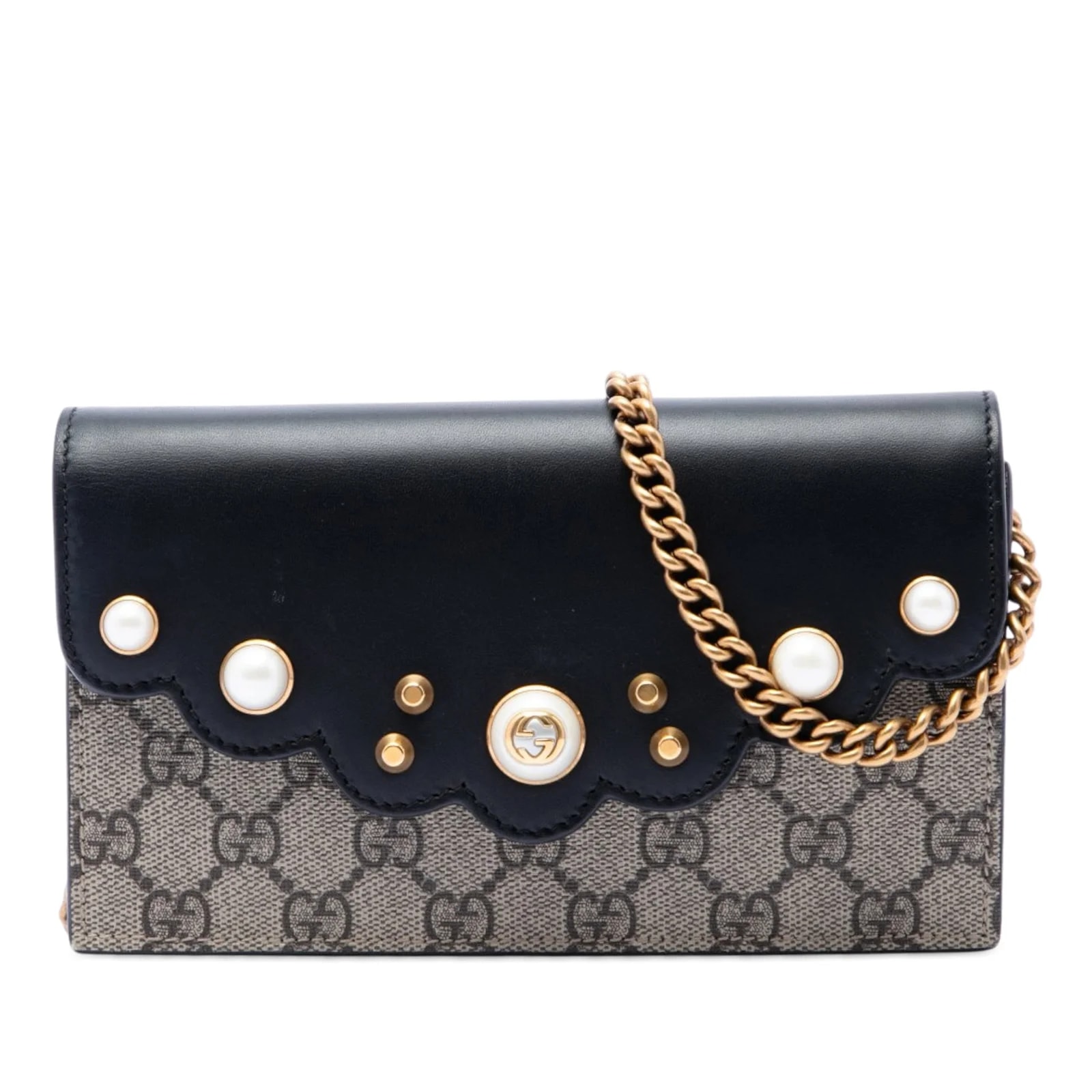 Gucci — Peony Pearly Wallet on Chain — Handbag — resale