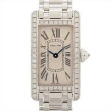 Cartier — Cartier Tank American WB7073L1 WG QZ Ivory-Face 1 Extra Link — Watch — resale