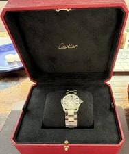 Cartier — Cartier Ronde Solo 29mm Stainless Steel Quartz Silver Dial, Box & Papers — Watch — resale