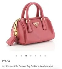 Prada — Prada Lux Mini Convertible Boston — Handbag — resale