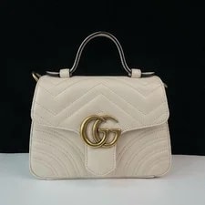 Gucci — Gucci Chevron GG Marmont Mini Top Handle - Excellent #1BQYEW2 — Handbag — resale