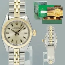 Rolex — Rolex 6719 Jubilee Oyster Perpetual 24mm Two Tone Gold Silver Dial — Watch — resale