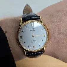 Omega — Omega de Ville Quartz Gold Leather Official — Watch — resale