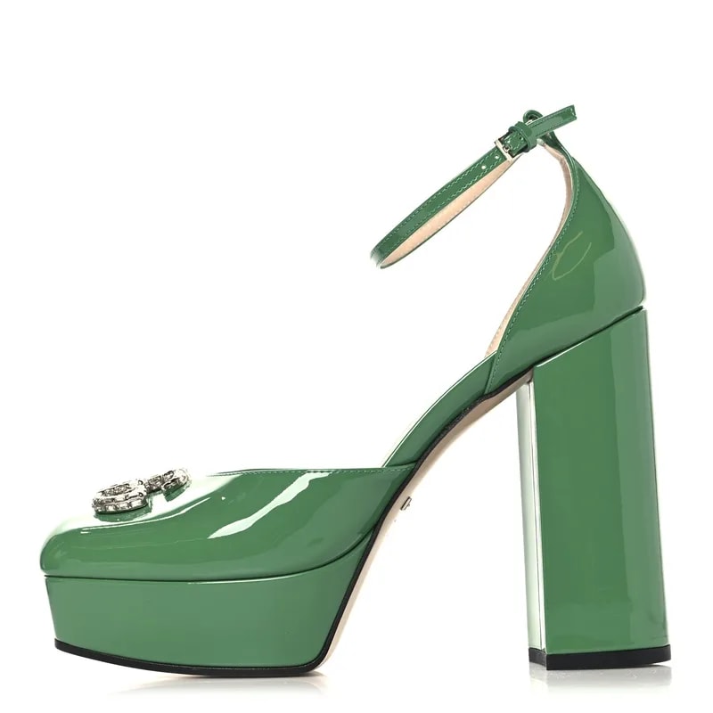 Gucci — Double G Platform 38.5 New Shamarock — Designer Shoe — resale
