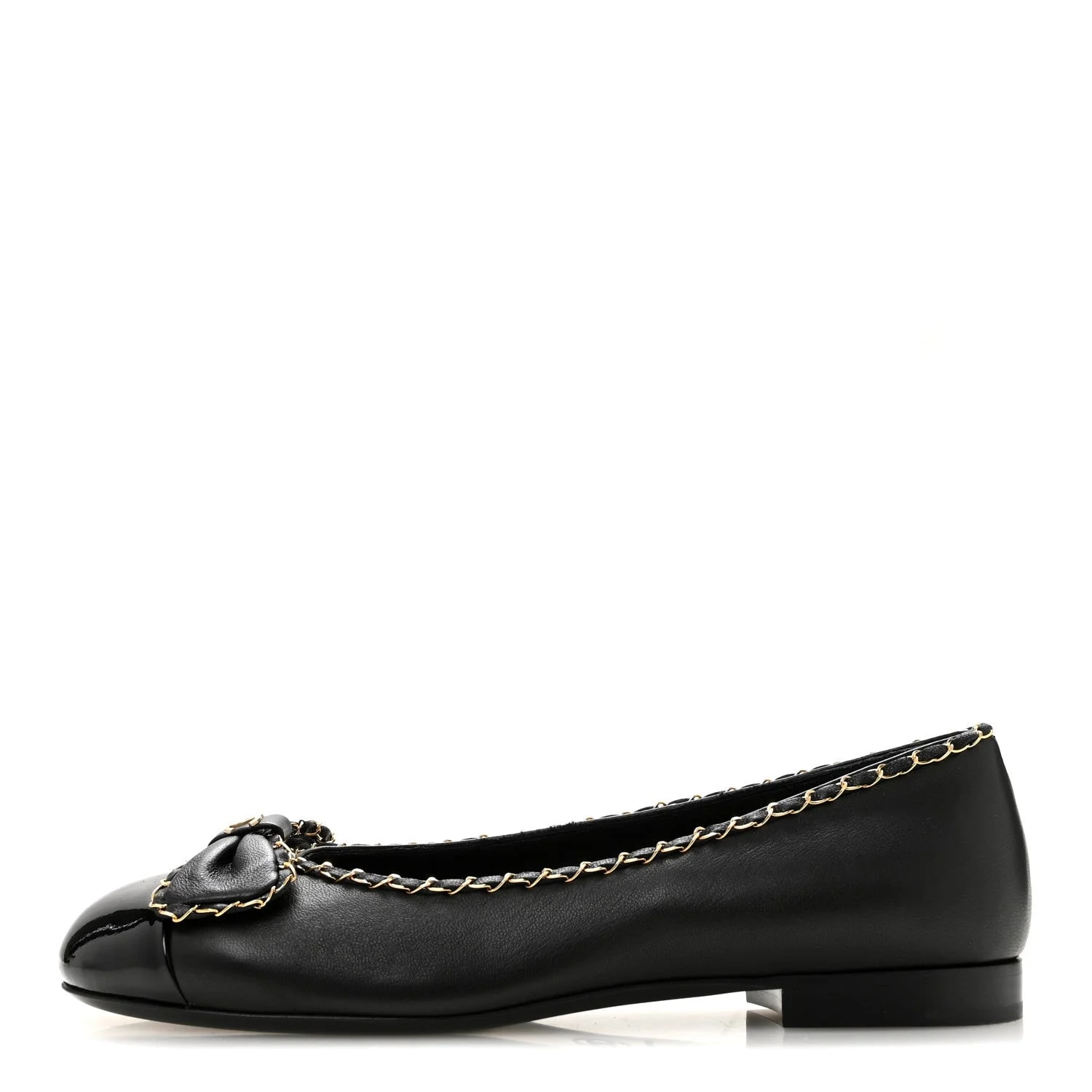 Chanel — Cap Toe Chain Around Ballerina 37 — Designer Shoe — resale