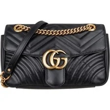 Gucci — Gucci Chevron Marmont GG Crossbody — Handbag — resale