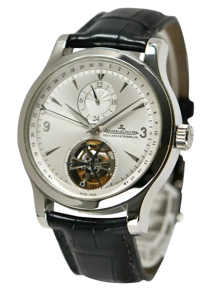 Worldofluxuryus — Jaeger-LeCoultre Master Grand Tourbillon Dual Time Stainless Steel — Watch — resale