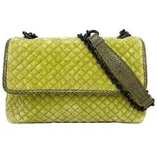 Bottega Veneta — Bottega Veneta Chain Quilted Velor Embossed — Handbag — resale