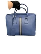 Prada — Authentic Prada Briefcase, Striped Business — Handbag — resale