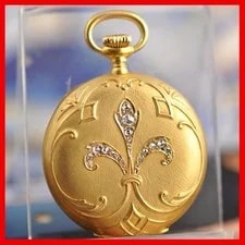 Patek Philippe — Patek Philippe BOX & Papers 18K Solid Gold Diamonds Pendant Pocket ! — Watch — resale