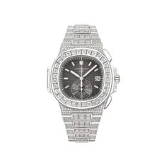 Patek Philippe — Patek Philippe Nautilus 5980/1400G-010 Chronograph White Gold Black Dial — Watch — resale