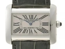 Cartier — Cartier Tank Divan LM W6300655 Leather 38mm Silver Dial Quartz 2002 #DW2015 — Watch — resale