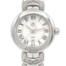 Tag Heuer — Tag Heuer Link WAT1416 Date Silver Guilloche Stainless Steel Working — Watch — resale