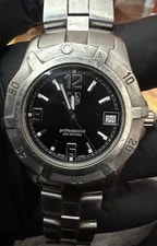 TAG Heuer — TAG Heuer Professional WN1110 200m Quartz Stainless Steel Black Dial — Watch — resale