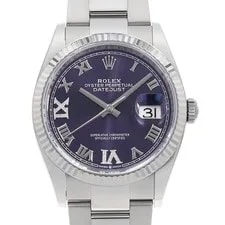 Rolex — Rolex Datejust 36 Vi/ix Diamond 126234 Auberzine Roman 3 Row Oyster Bracelet... — Watch — resale