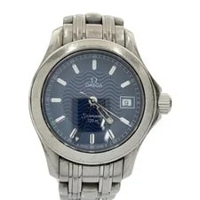 Omega — Omega Quartz Analog Stainless Steel BLU SLV Seamaster 120m — Watch — resale