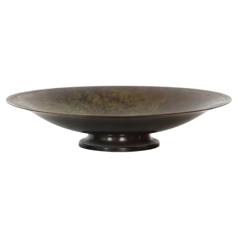 Just Andersen — Pedestal Light-Bronze Bowl Designed By Just Andersen, Denmark — decorative_object — resale