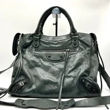 Balenciaga City 235216 Motorcycle 2Way Authentic Y2K