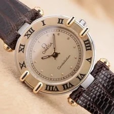 Omega — Omega Constellation 18K Yellow Gold Roman Quartz — Watch — resale