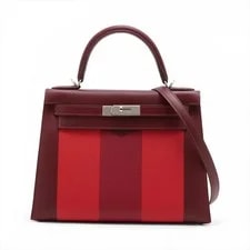 Hermès — Hermès Kelly 28 Serie Letter M X Vaux Epson X X Vermil — Handbag — resale