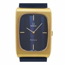 Omega — Omega Genève Rectangular Cal 625 With Box, Gold Plated — Watch — resale