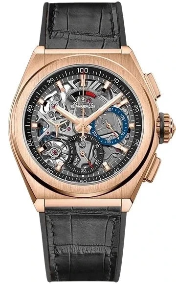 Worldofluxuryus — Zenith El Primero Defy Classic Chronograph Skeleton 18K Rose Gold — Watch — resale