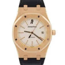 Audemars Piguet — Audemars Piguet Royal Oak 18K Gold White Leather 39mm 15300OR.OO.D088CR.02 BOX — Watch — resale