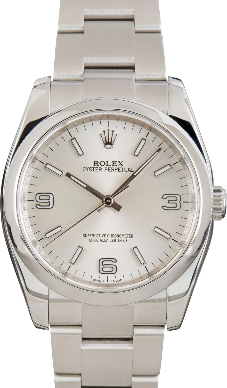 Rolex — Rolex Oyster Perpetual Ref 116000 Silver Arabic Dial — Watch — resale