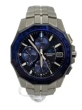 Casio — Casio Solar Oceanus Analog Titanium BLK SLV From Japan — Watch — resale