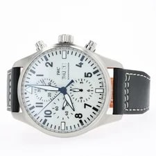 IWC — IWC Pilot Chronograph White Dial Automatic Stainless Steel 43MM IW377725 — Watch — resale