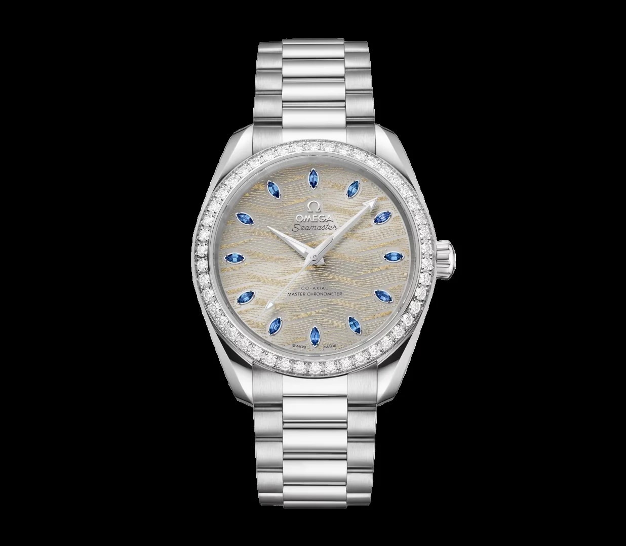 Worldofluxuryus — Omega Seamaster Aqua Terra 18K Canopus Gold™ & Diamonds — Watch — resale