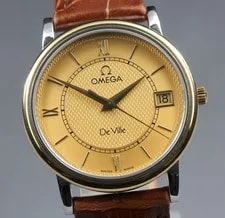 Omega — New Batt Omega de Ville Prestige Cal.1532 36mm Gold Dial Qz — Watch — resale