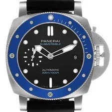 Panerai — Panerai Submersible Azzurro Steel Black Dial PAM01209 Box Papers — Watch — resale