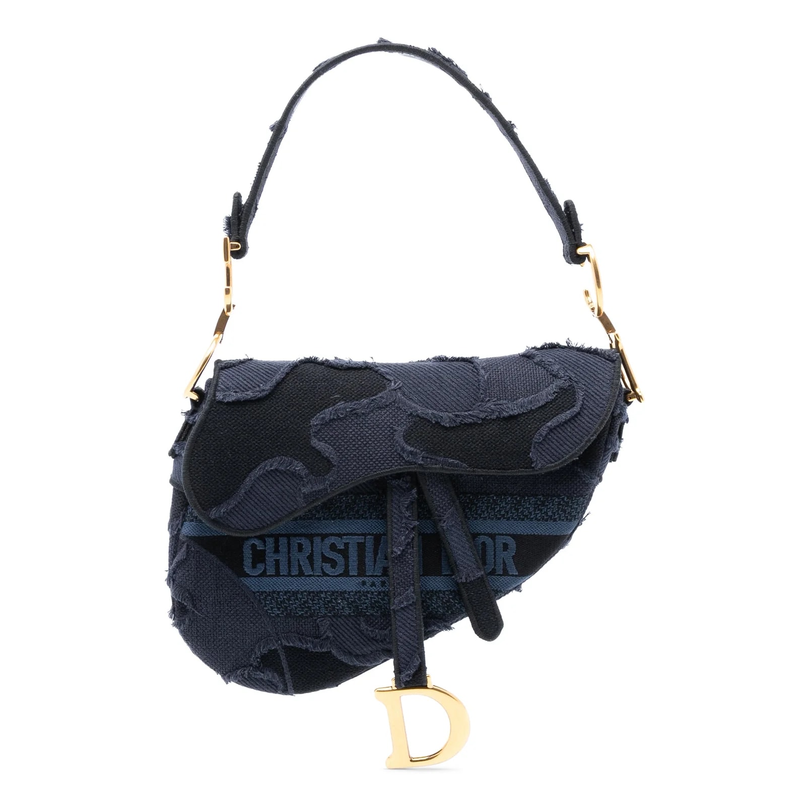 Dior — Camouflage Embroidered Saddle — Handbag — resale