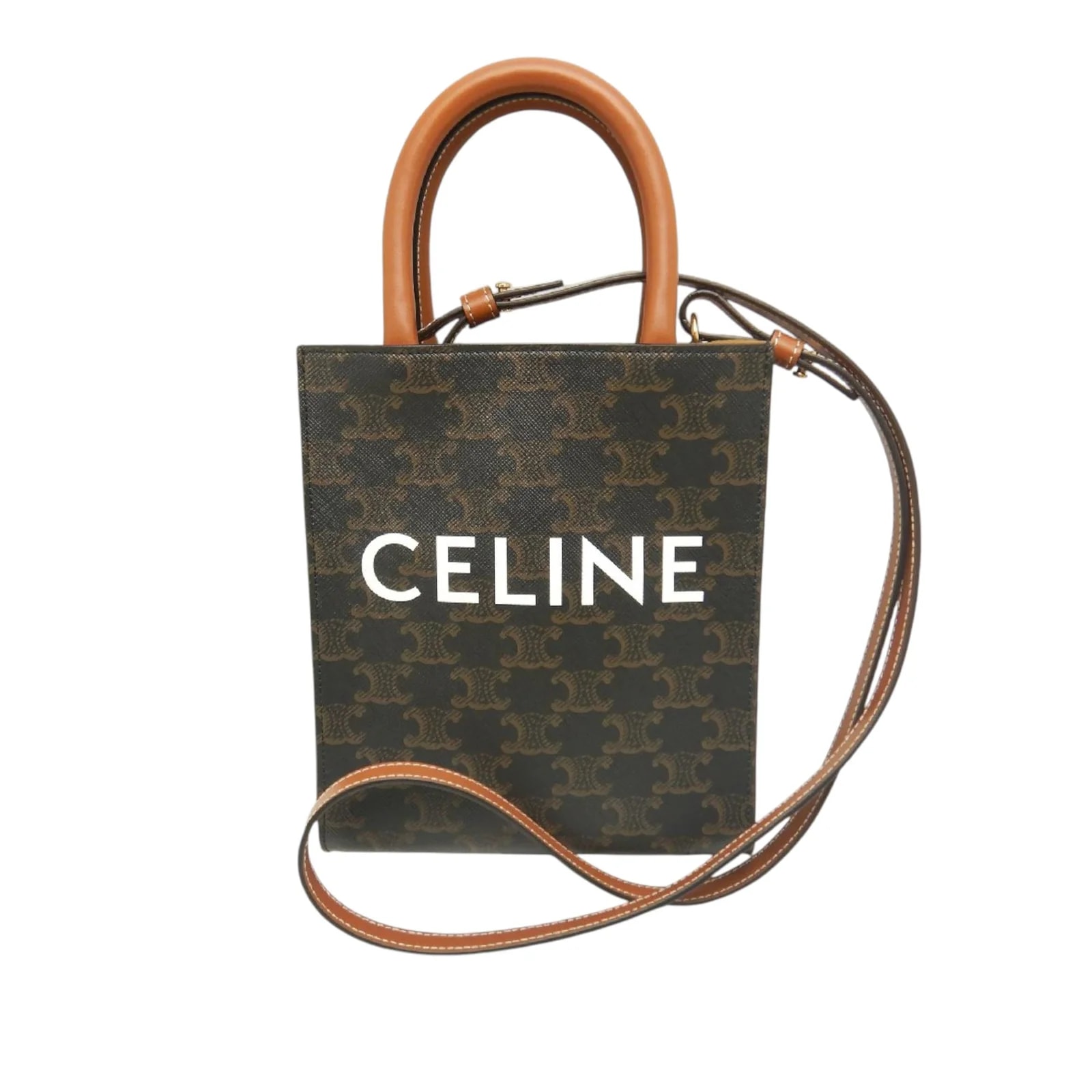 Celine — Triomphe Vertical Cabas Satchel — Handbag — resale