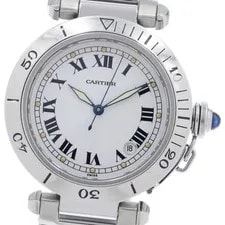 Cartier — Cartier W31005H3 Pasha 38mm Early Model Roman Index Date Automatic S — Watch — resale