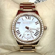 Michael Kors — Michael Kors Sage Pave Crystal MK4806 MOP Dial Rose Gold Tone $250 — Watch — resale