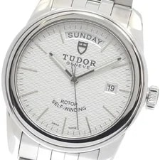 Tudor — Tudor Glamour Date Day 56000 Silver Automatic SS Grammer Excellent — Watch — resale
