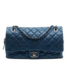 Chanel — Chanel Quilted Iridescent Easy Flap Dark — Handbag — resale